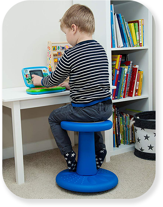  Studico ActiveChairs Kids Wobble Chair, Flexible Classroom  Seating Improves Focus, Posture & Helps ADHD/ADD. Get The Wiggles Out,  Active Fidget Desk Chairs, Pre-Teen 17.75 Stool, Ages 7-12, Blue : Home 